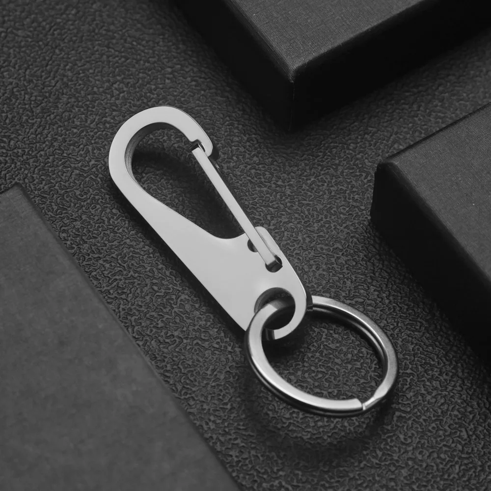 Personalisierter Schlüsselanhänger aus Edelstahl, hochwertiges Metall, individuelle Gravur, für Herren, als Schlüsselring für Autos, Gürtelschnallen, K424 – Detail 3