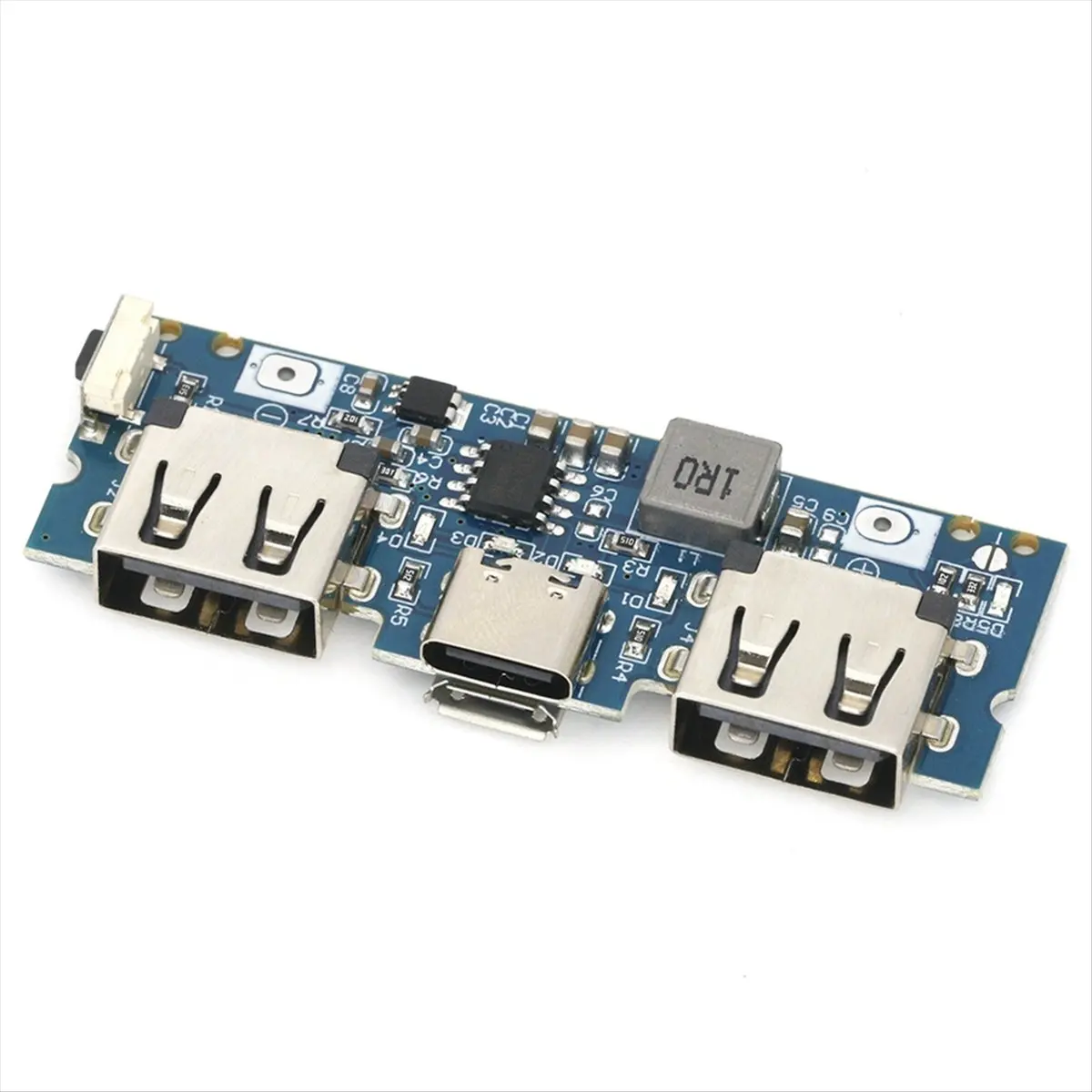 DT60 Micro-USB/Type-C 5V 2.4A Dual USB 18650 Boost Battery Charger Board Mobile Power Bank Accessories for Phone DIY A