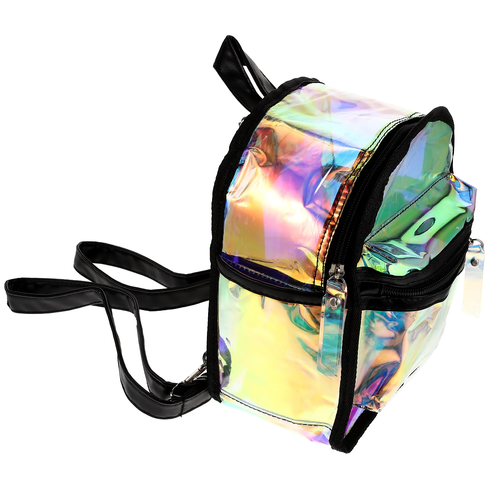

Dazzling Backpack Girls Black Casual Practical Storage Bag Lightweight Travel Outdoor Double Shoulder Bag Multi Function