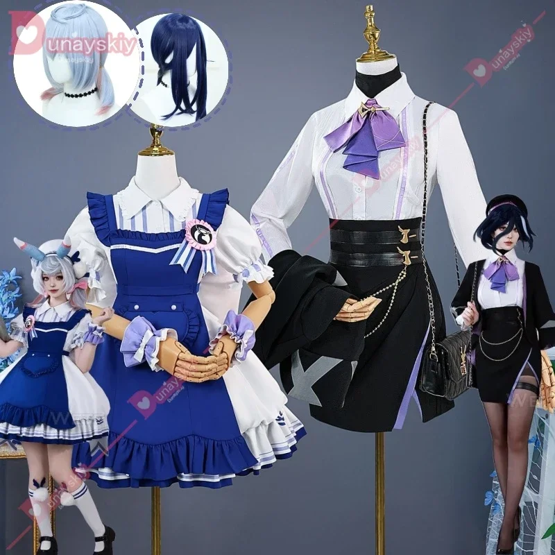 CosplayAuf Lager Sigewinne Clorinde Collab Fanart Doujin Cosplay Kostüm Genshin Impact Full Set Perücke Halloween Weihnachten
