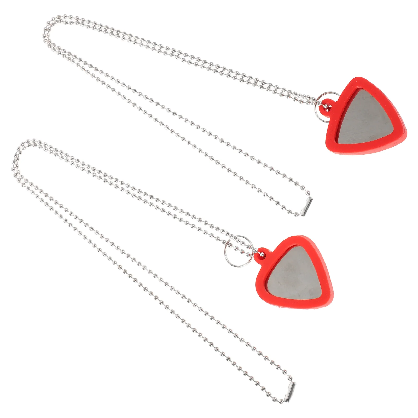 

Guitar Pick Necklace Red Metal Bass Clip Couple Lanyard for Music Instrument Accessories Unique Gift for Musicians