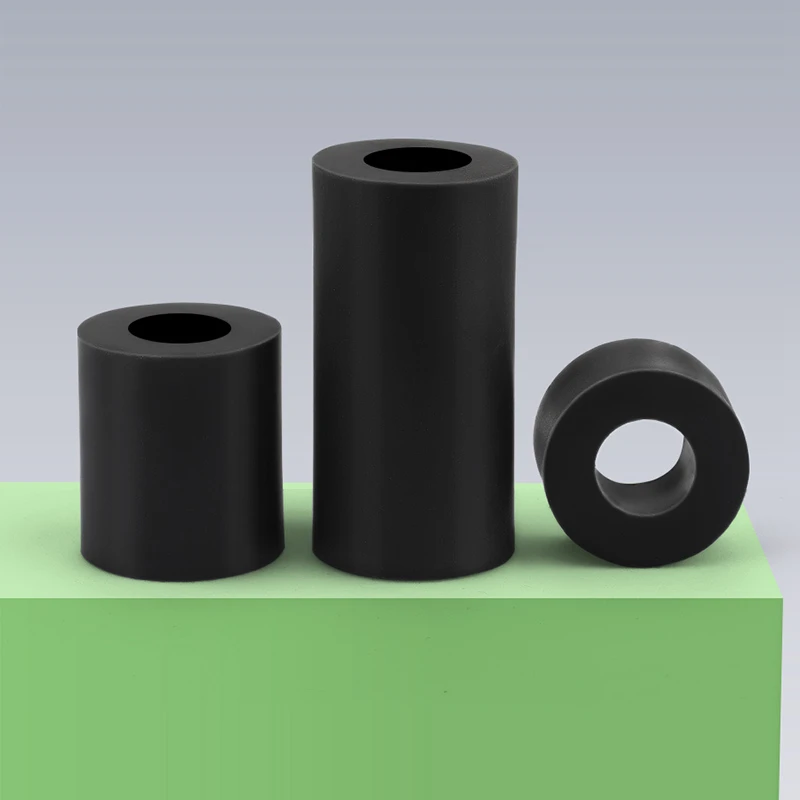Black ABS Plastic Non-Threaded Hollowed Spacer M3 M4 M5 M6 Insulation Casing Support Column Round Straight-Through Spacer
