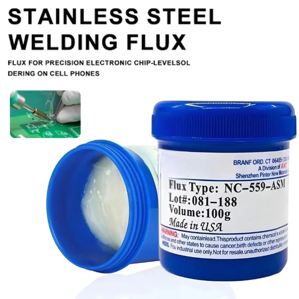 Solder Flux Paste NC-559-ASM RMA-218 Strong Insulation Plastic Tin Rosin-Based Flux Paste Supplies for Repair Phone