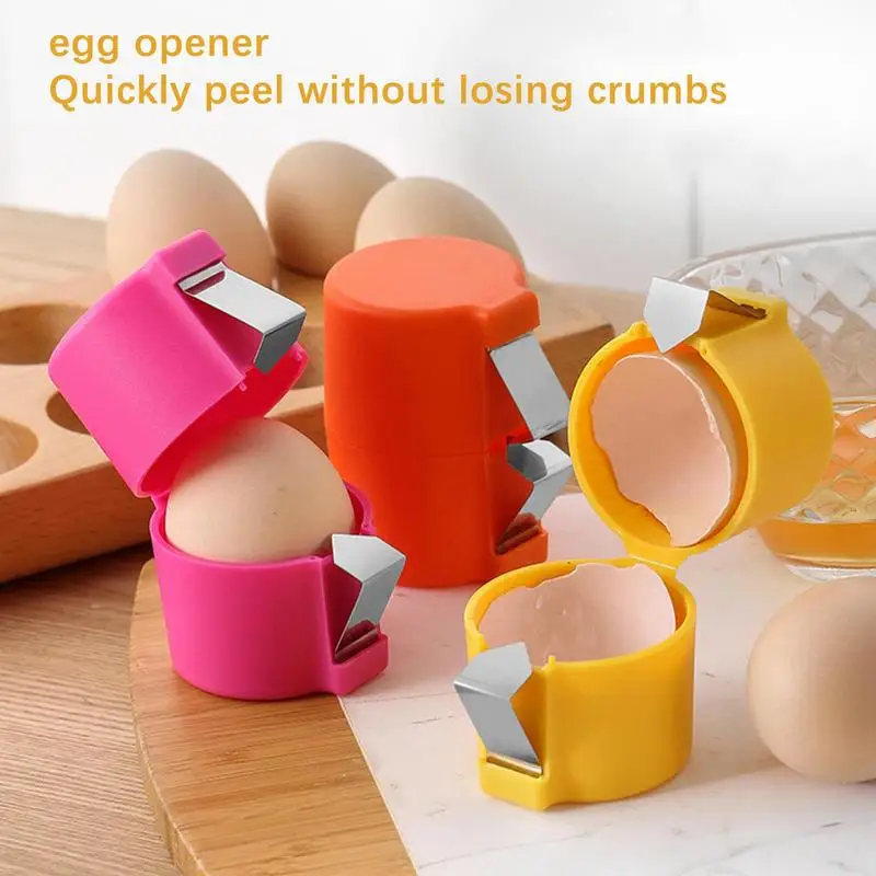 Egg Opener Separator Cooking Egg Yolk Separator Egg Cutter Home Use Egg Slicer Handheld Egg Cutter Hard Boiled Egg Peeler