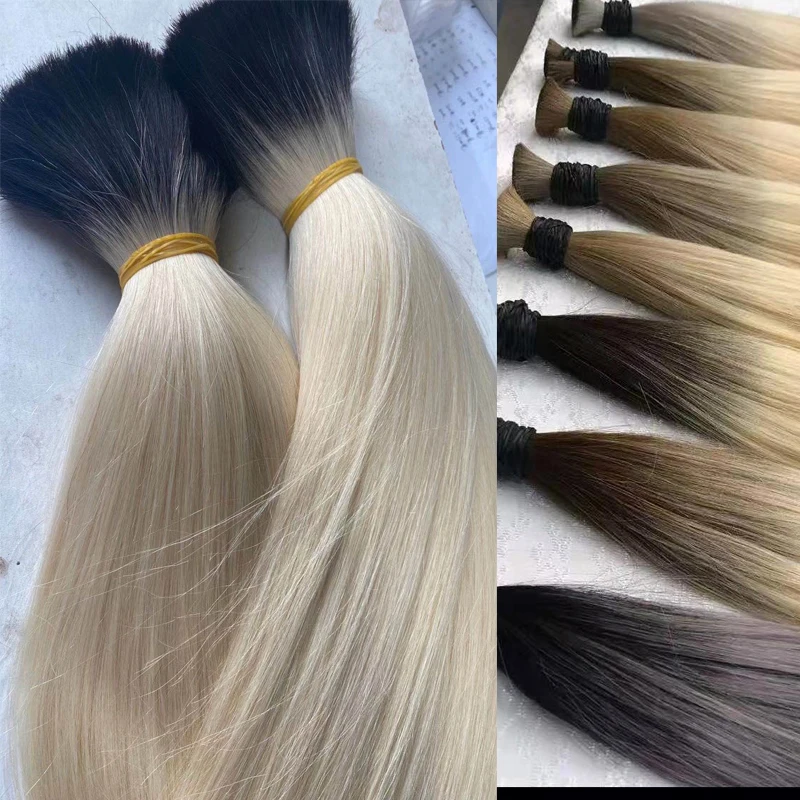 613 Human Hair Bundles Natural Deep Black Brown Color Cabelo Loiro Vietnamita Blonde Color Hair Bulk Hair Extensions