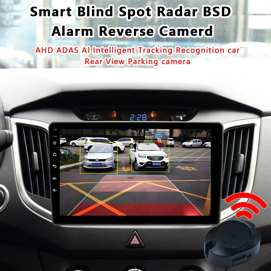 AHD 1080P ADAS AI Car Vehicle view Camera For Nissan Qashqai J10 2009 2010 2011 2012 2013 BSD Blind Spot Radar Alarm Monitor