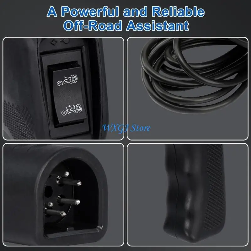 

37JE Ergonomic Winch Remote Control 83665 For Warn M8000 M10000 M12000 Winches, 5-Pin Plug-in Handheld Control