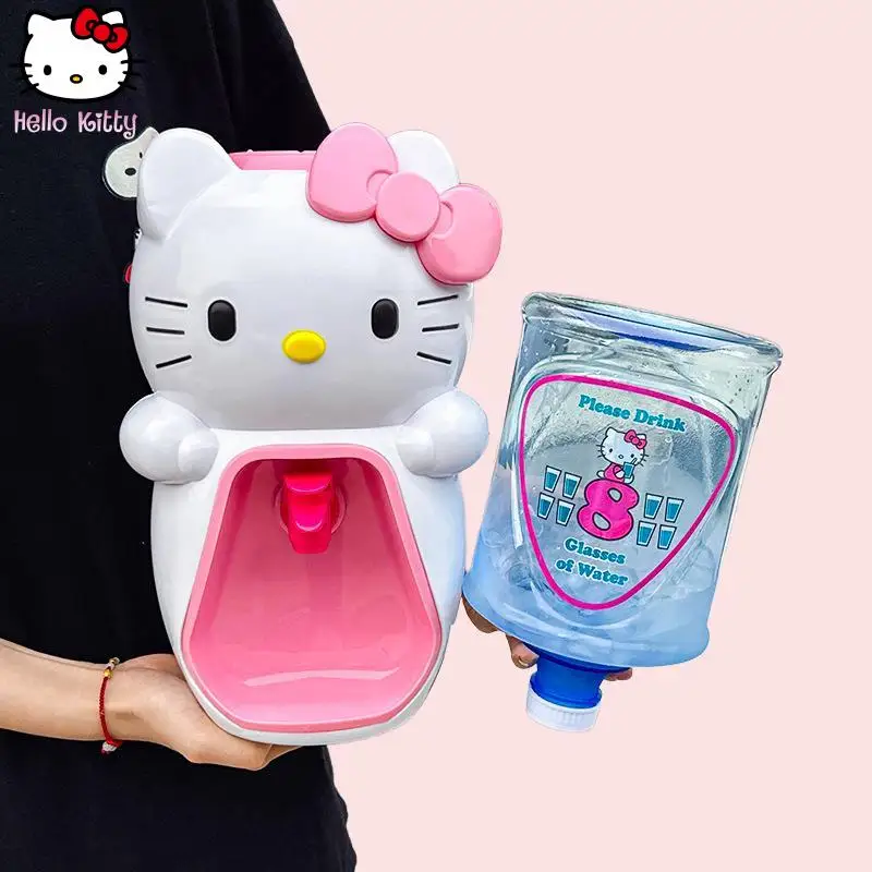 

Sanrio Hello Kitty Anime Kawaii Children Desktop Water Dispenser Girls Summer Dormitory Office Juice Bottle Gift Mini Cartoon