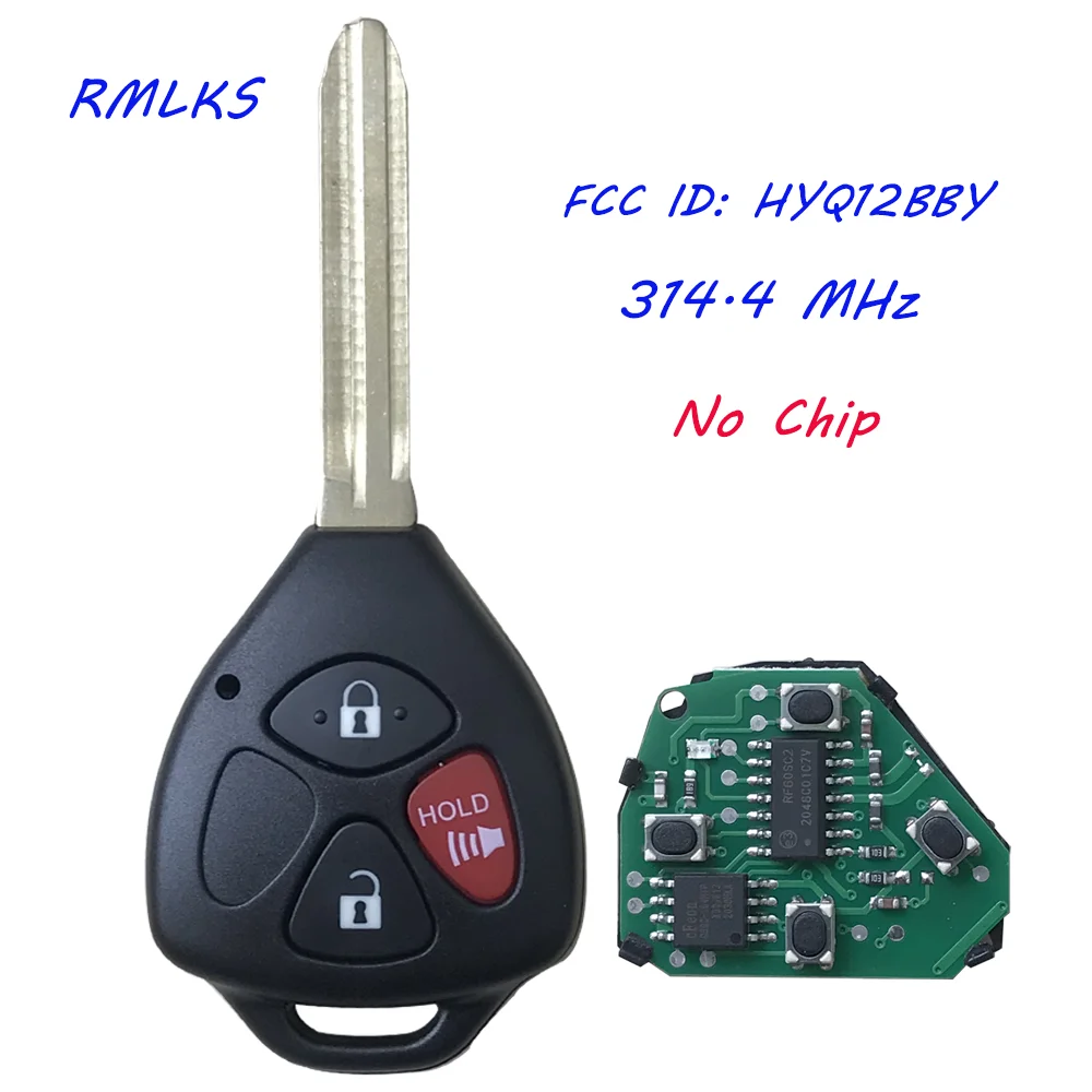 

New Replacement Keyless Entry Remote Key Fob 3/4 Button COMBO For Toyota Remote Head Key For Corolla HYQ12BBY 4D67 Chip/G Chip