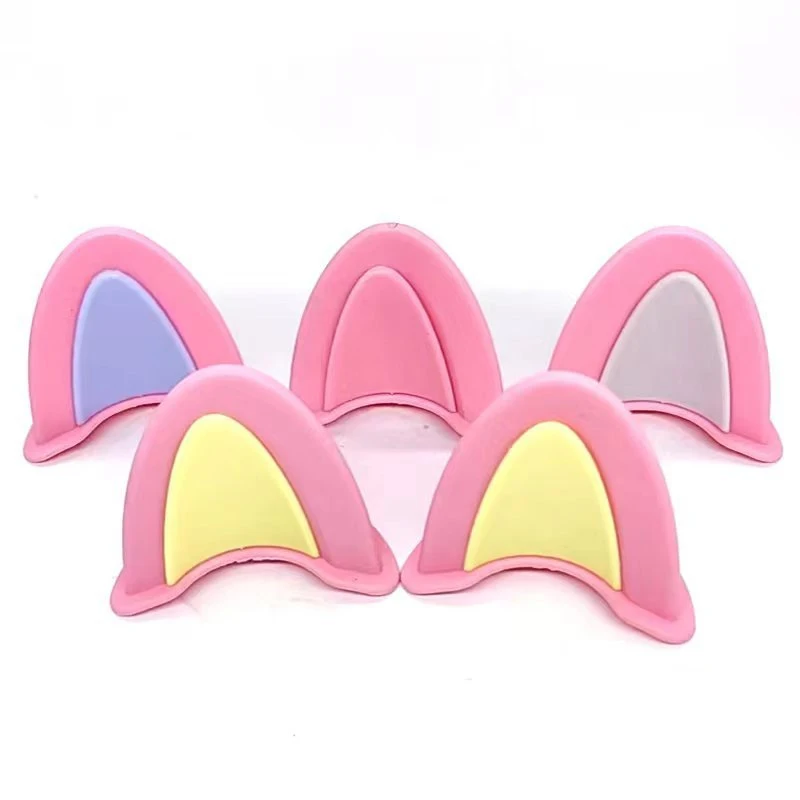 2PCS Cute 3D Cat Ears Helmet Decoration Universal Motorcycle Electric Car Helmet Styling Stickers Cycling Helmet Accessories