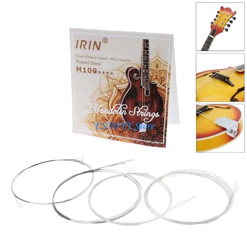 

G6DE 8Pcs/set Mandolin String Stainless Wire Mandolin Stringed Musical Instrument Accessories 0.25 0.36 0.61 0.86mm For Gifts