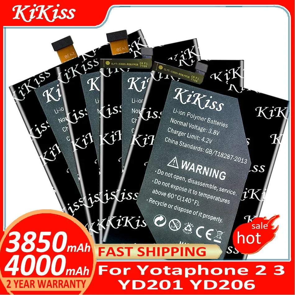 KiKiss Battery For Yotaphone 2 3 Yotaphone2 For Yotaphone3 YD201 YD206 Batteries + free tloos