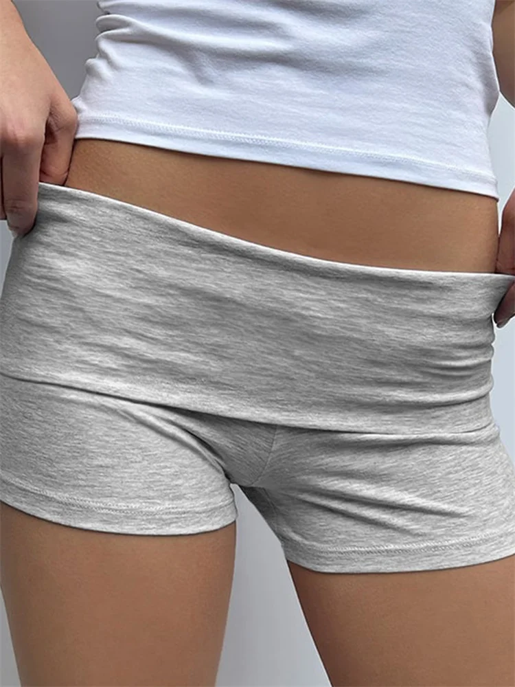 CHRONSTYLE Fashion Women Summer Slim Fit Shorts Casual Solid Color Low Waist Lounge Short Pants Bottoms Streetwear 2024 Clothes