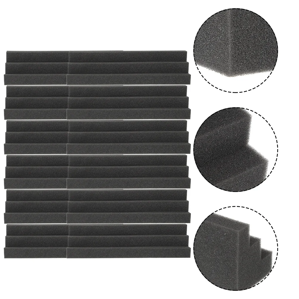 12 قطعة لوحة عازلة للصوت مكافحة المشتعلة باس فخ ثلاثية الأبعاد بلاط رغوة صوتية للاستوديو جدار جبل امتصاص الصوت