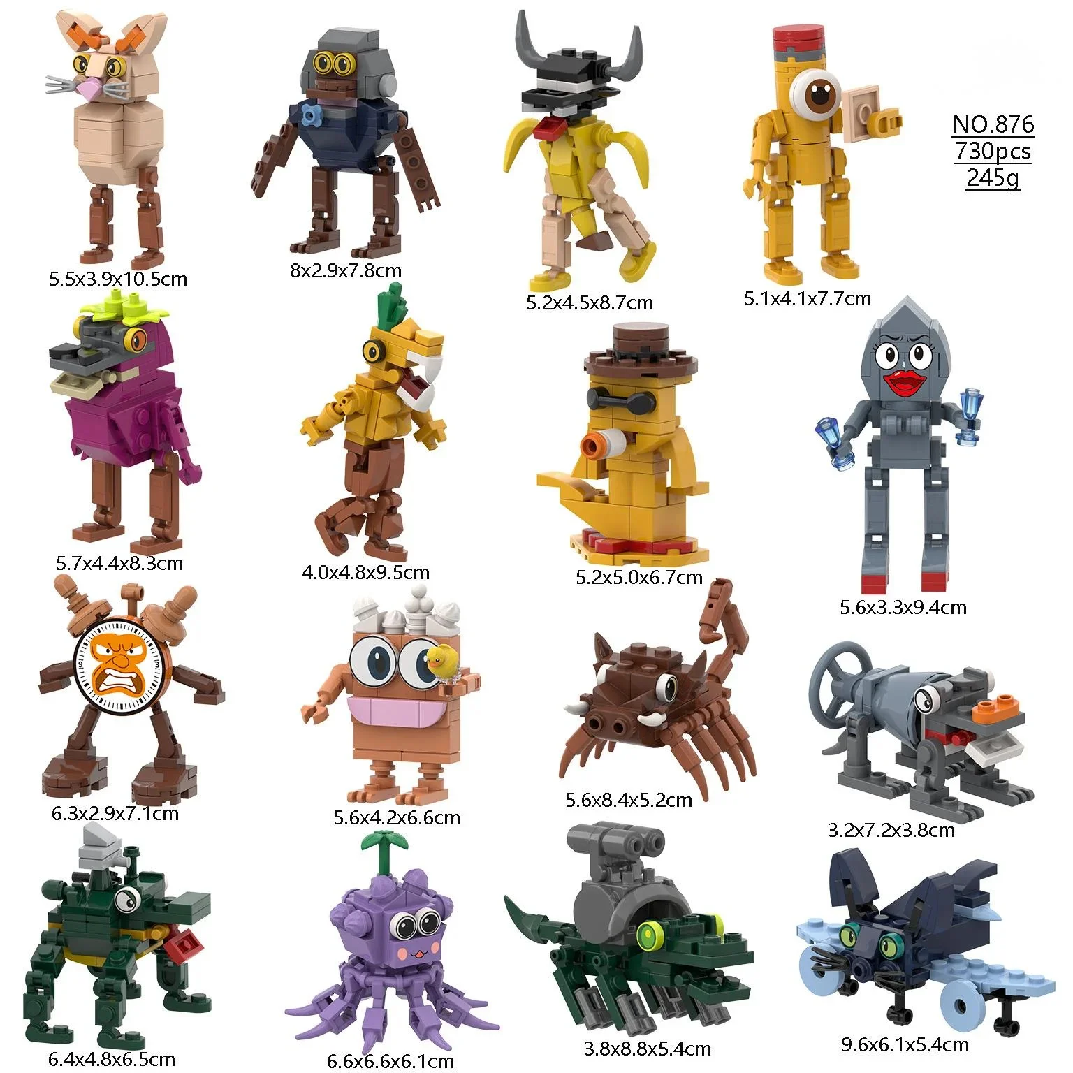 الشمبانزيني الموز الفصل الجديد 3 Brainrot Tung Sahur شخصيات صغيرة مجموعة كبيرة Tralalero Tralala ألعاب مكعبات البناء #2