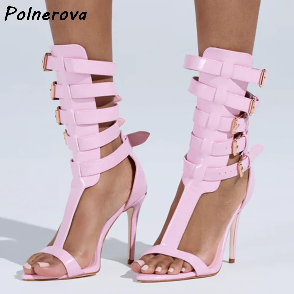 Sandales bordeaux à lanières e - Women'S Shoes Burgundy avis et prix