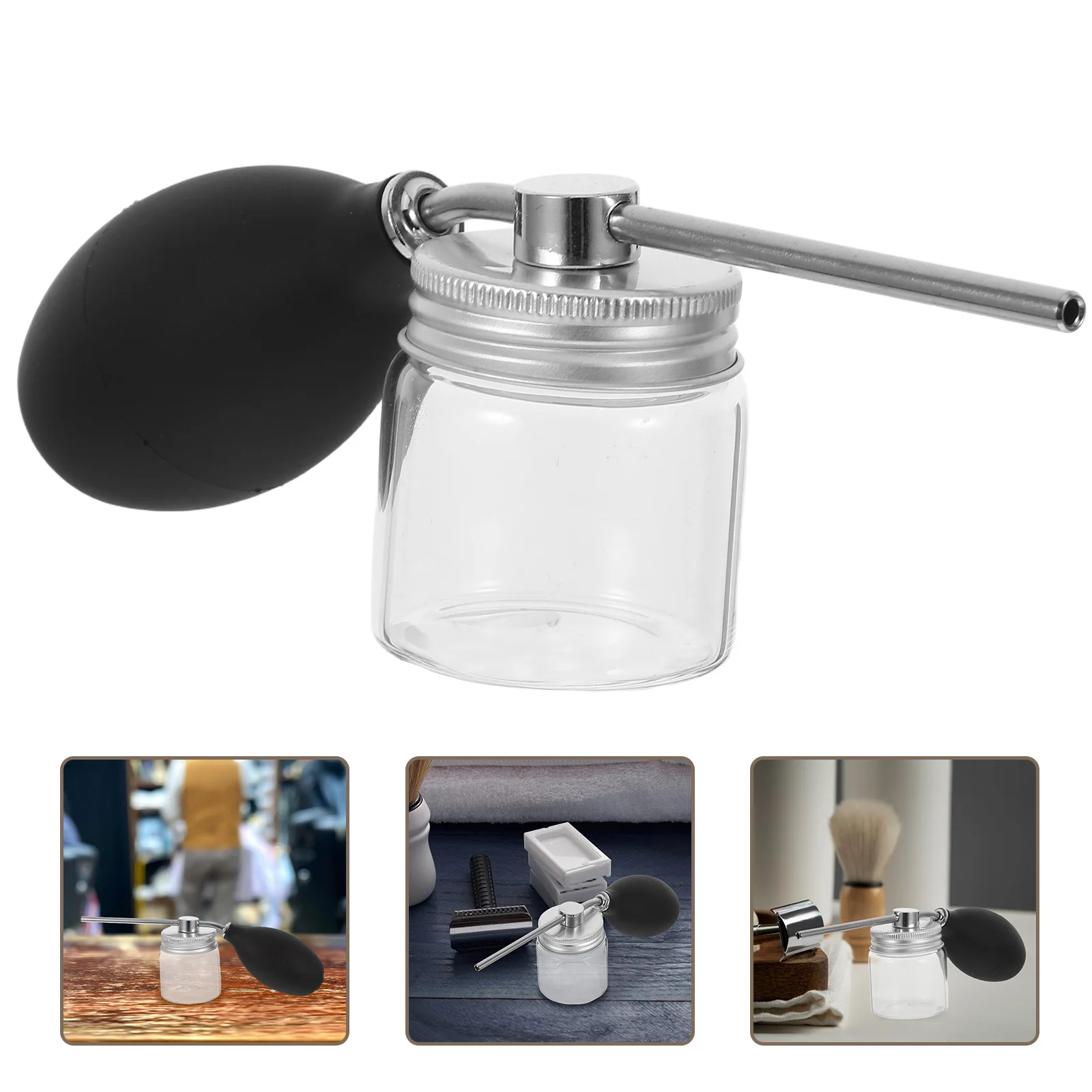 

1Pcs Hair Building Fiber Sprayer Glass Silicone Applicator Uniform Fiber Dispersion Precise Hairline Front Root Cover Hair