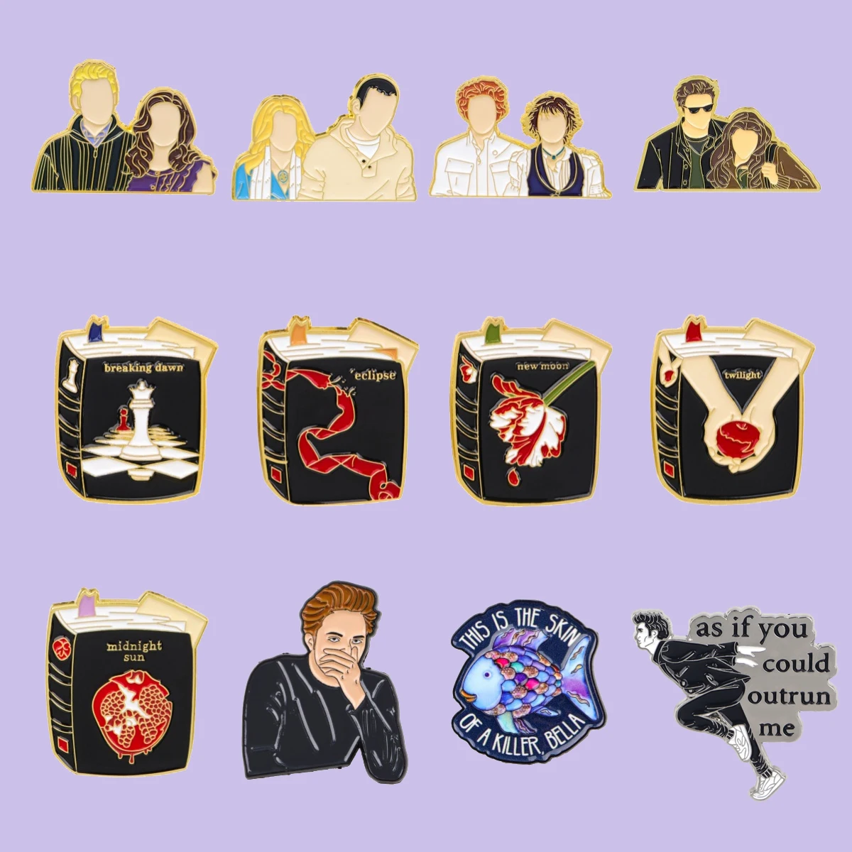 

Twilight Enamel Pin American Fantasy Movies Lapel Pins Badge On Backpack Costume Accessories Fashion Jewelry Gifts For Fans