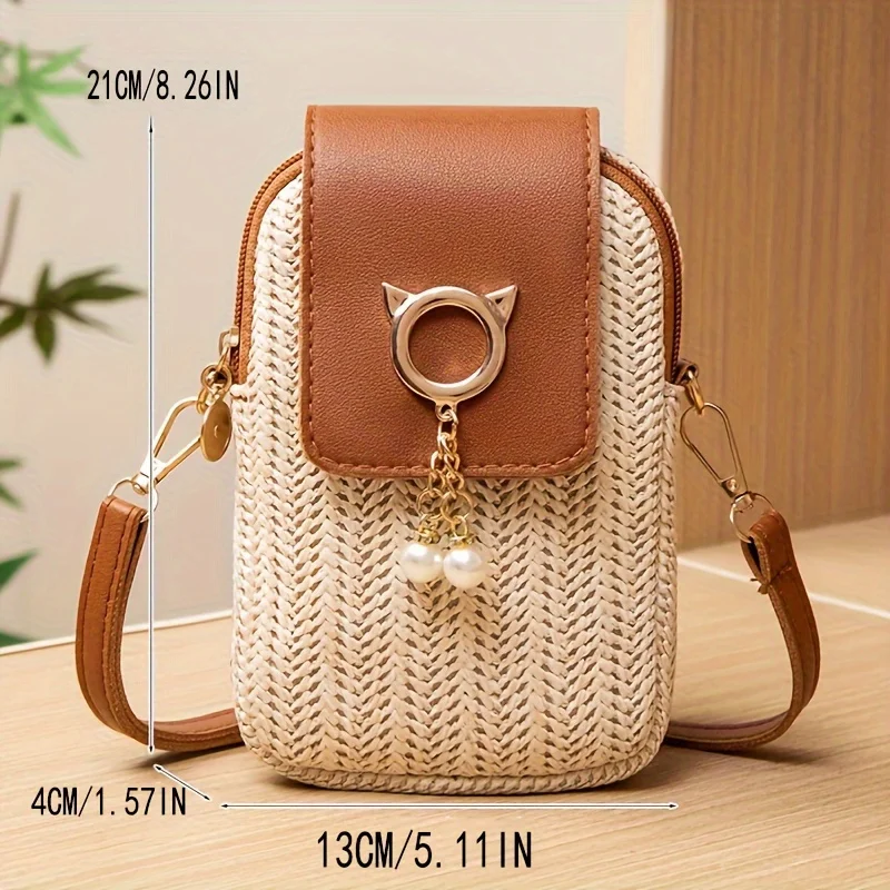 Casual Street Style Cute Mini Crossbody Phone Bag Suitable for Women Outing Party Vacation Suitable for People Over 15 Years Old image 3