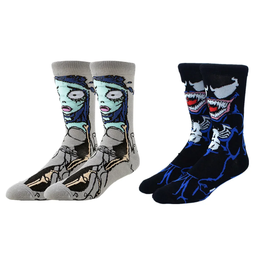 Potdemiel الرجال النساء العصرية الجدة الكرتون أنيمي الجوارب الهيب هوب الشارع موضة عادية قارب قصير الجوارب غير مرئية 2/6 أزواج #5