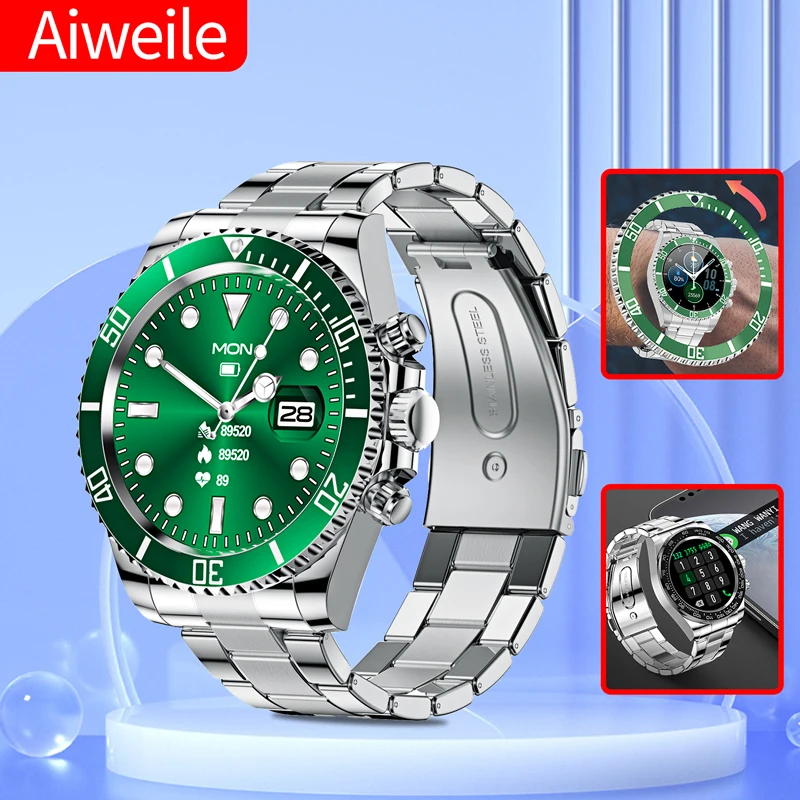 Aiweile AW12 New Style Luxury Smart Watch Dials Answer Call For Men Waterproof Sport Digital Business Watch For Gift