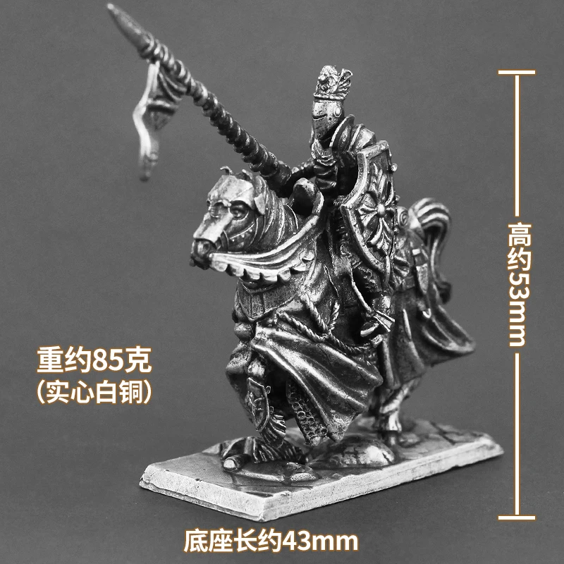 Retro Brass War Chess Ancient Rome Medieval Human Knight Legion Soldiers Model Board Game Collections Home Decor Men Gifts Toys