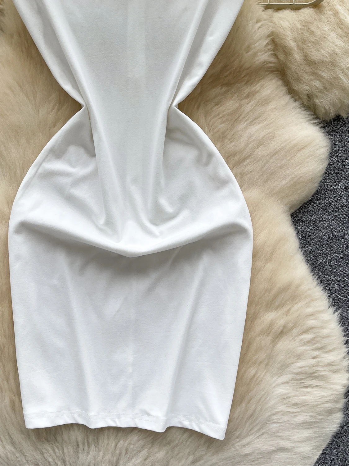 Été nouveau Sle pur désir fille chaude plissée ort Sve col haut minceur moulante enveloppement autour de la taille haute a-ligne Dr