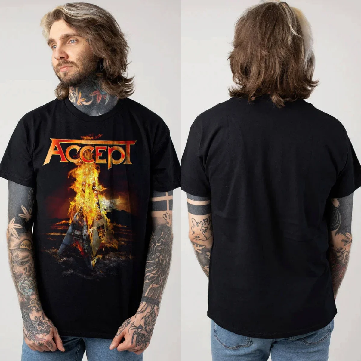 Top Accept Graphic Cotton T-shirt Unisex Summer Short Sleeve Fashion Brand Tee Luxury Casual Vintage Tee