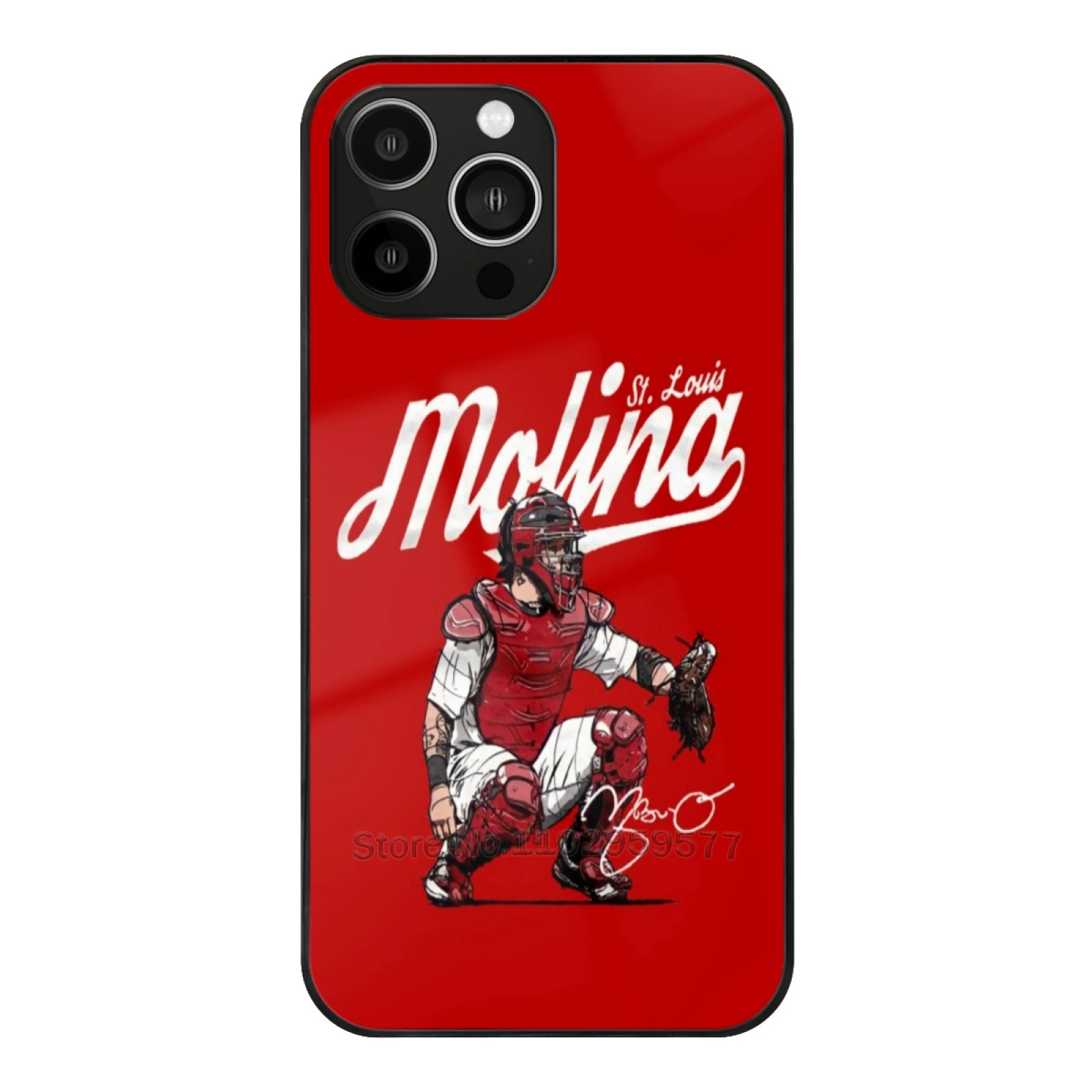 Чехол для телефона Yadier Molina из закаленного стекла для Iphone 15 14 13 11 12 Pro 8 7 Plus X Xr Xs, чехлы для бейсбола Yadier Molina