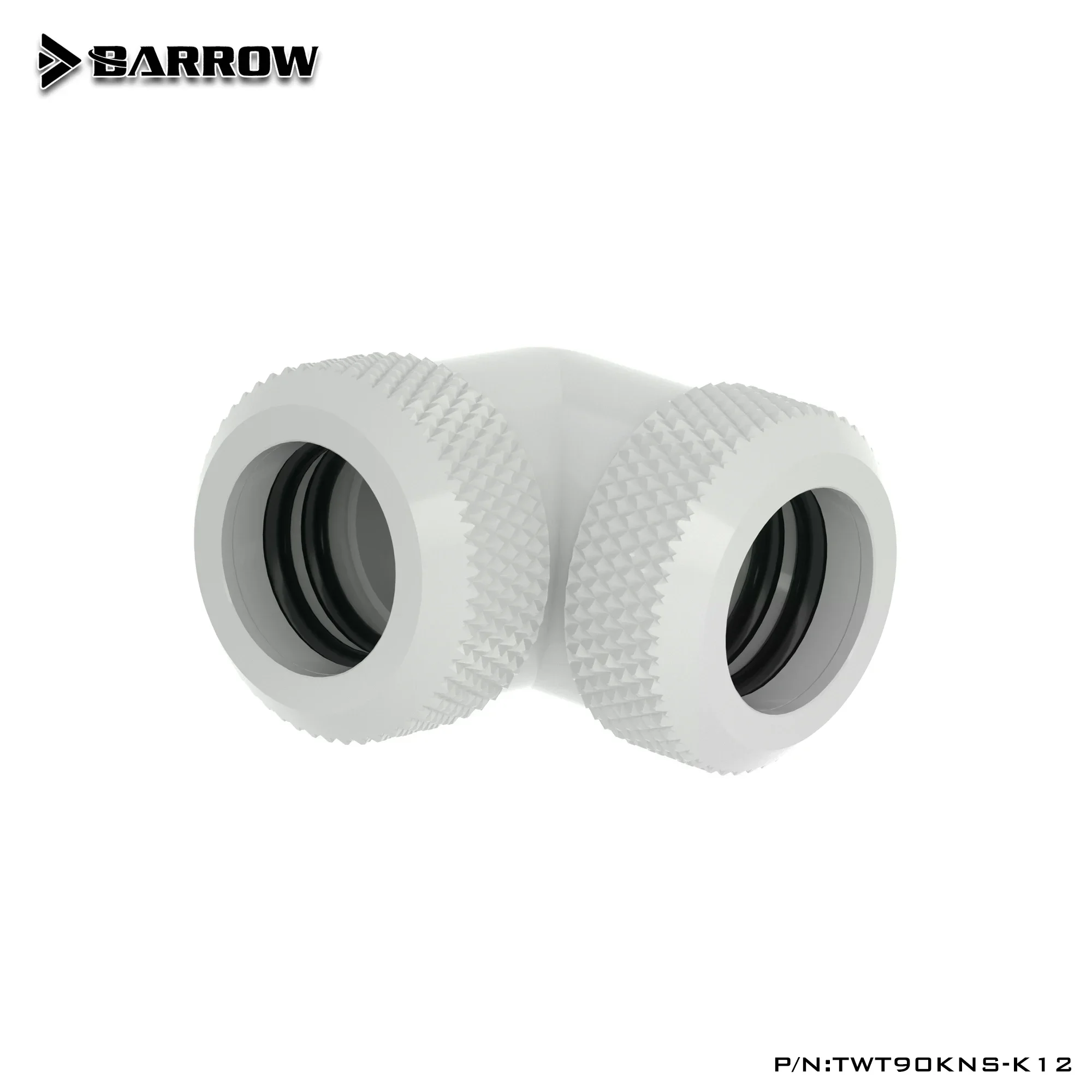 Barrow TWT90KNS-K12/TWT90KNS-K14,90 Degree Hard Tube Fittings,G1/4 Adapters for OD12mm/14mm Hard Tubes