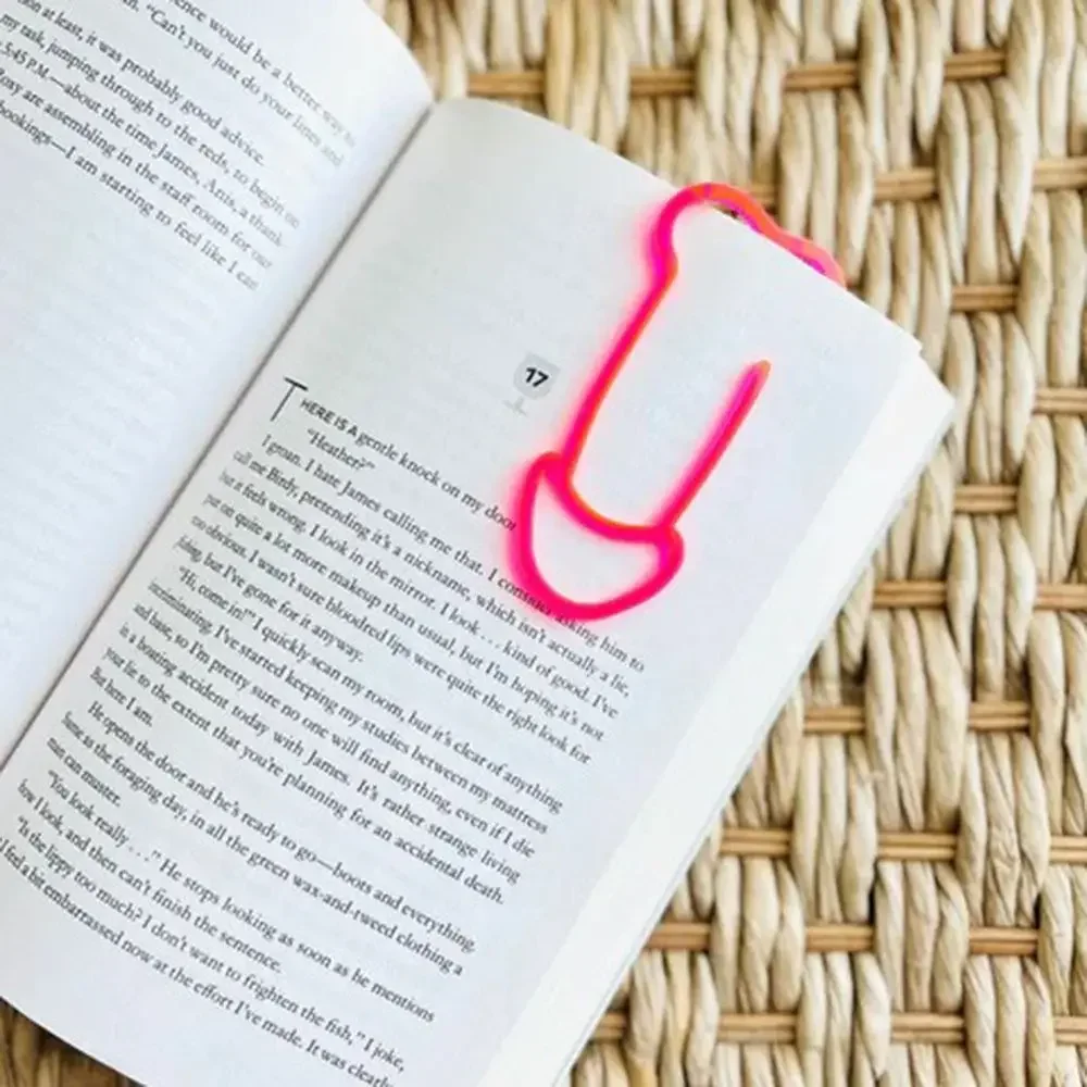 5Pc Funny Penis Paper Clip Colorful Hollow Out Binder Dick Paper Clip Plastic Bookmarks Cockclip Weenie Shaped Book Clip