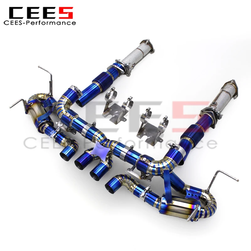 cees Valve Exhaust Pipes for Chevrolet CORVETTE C8 Z06 2019-2024 Stainless Steel 3 Inch Pipe Catback Exhaust System Assembly