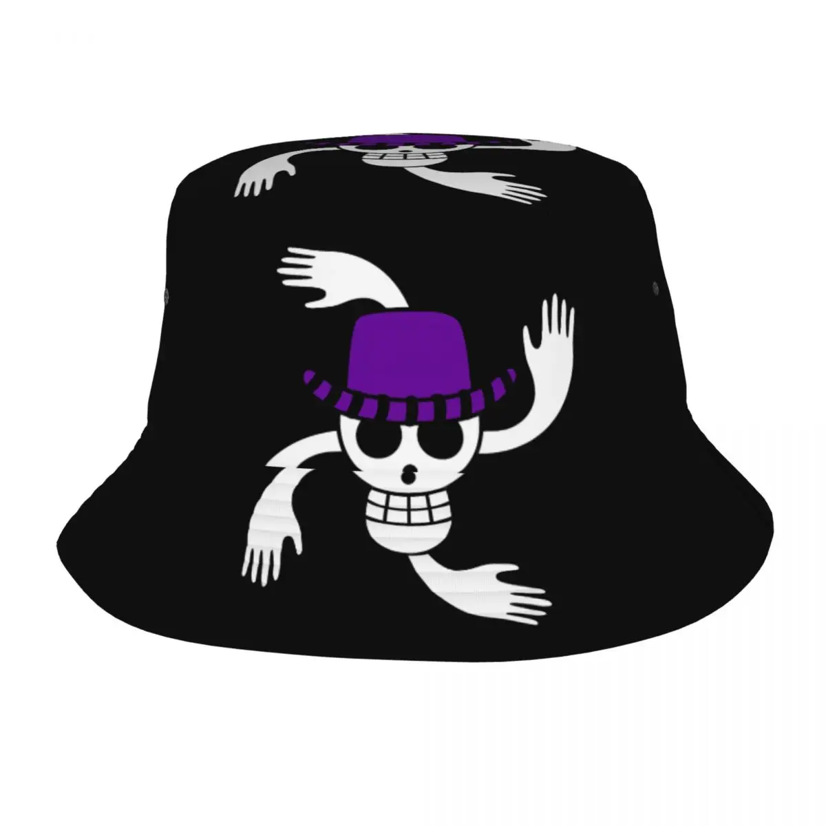 Nico Robin One Piece Flag Bucket Hats for Teen Summer Vocation Field Hat Stylish for Outdoor Sports Fishing Hat Panama Hat