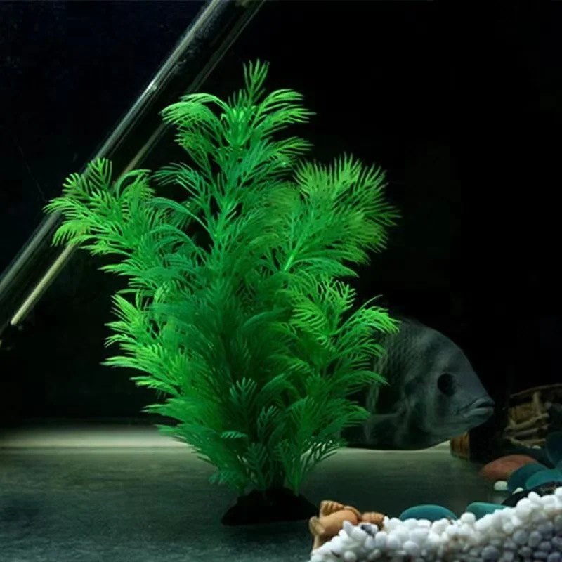 Aquarium simulation plant landscape decoration fish tank landscape simulation plants grass green velvet trees various small velv