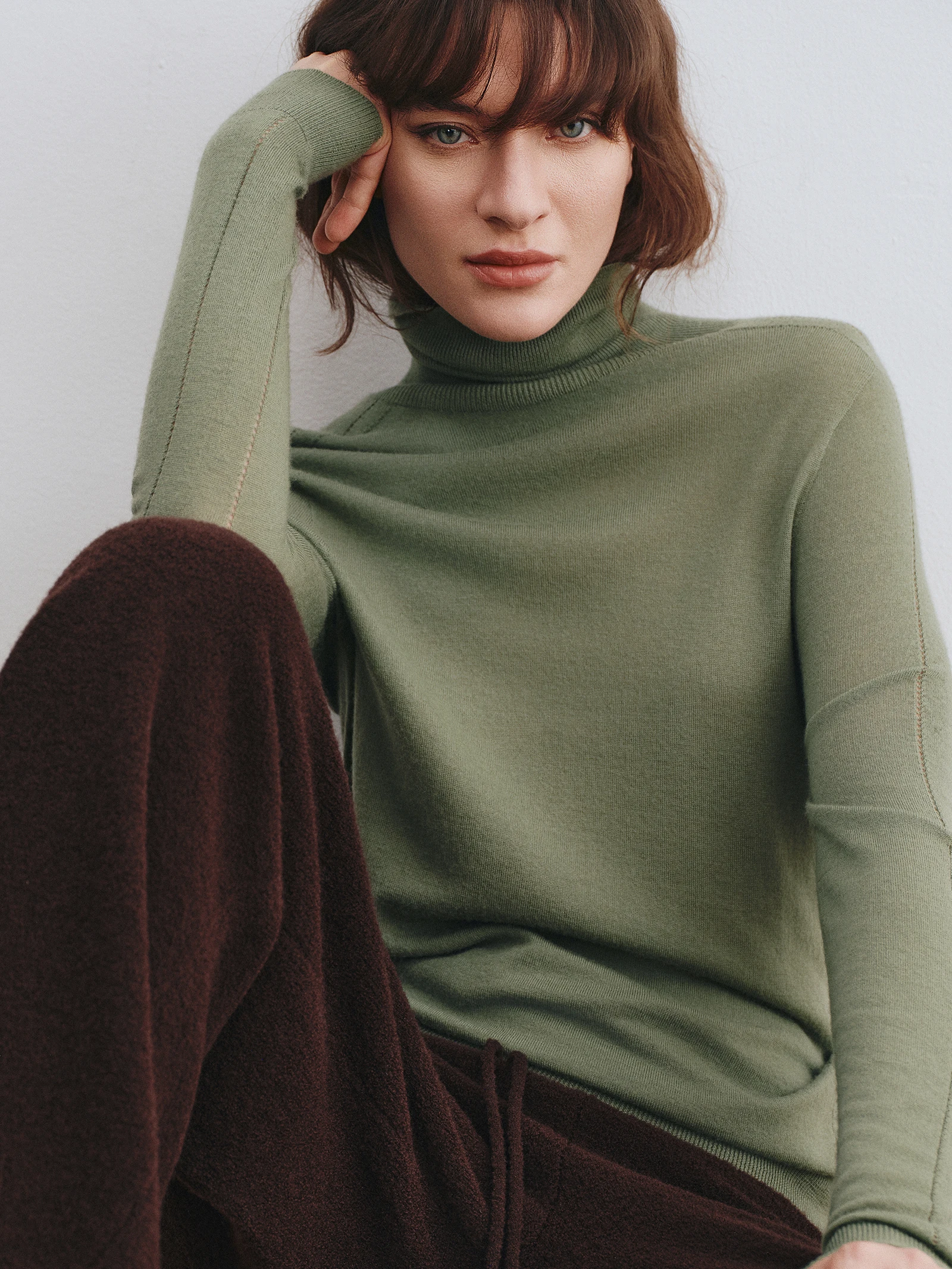 

Теплый шерстяной свитер с высоким воротником, вязаный, из австралийской мериносовой шерсти, 8-игольная вязка, повседневный женский топ