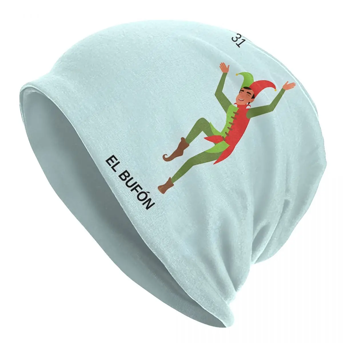 MEXICAN LOTTERY EL BUFON HAPPY FUNNY CARD Washed Thin Bonnet Outdoor Casual Beanies Protection Men Women Hats