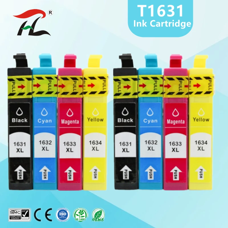 Compatible for Epson 16XL T1631 1631 1632 ink cartridge for WF 2650 WF-2630 WF-2660 WF-2750 WF-2760 XP-320 XP-420 XP-424