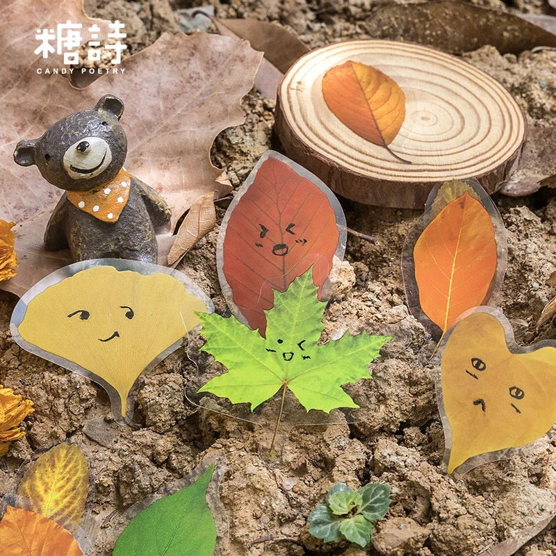 40 pcs /pack Maple Leaf Waterproof DIY Decorative Stickers