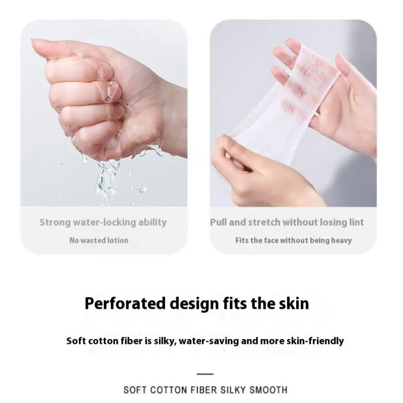 210/240 PCS Stretchable Wet Compress Cotton Pads Open Type Facial Moisturizing Makeup Remover Cotton Ultra-thin