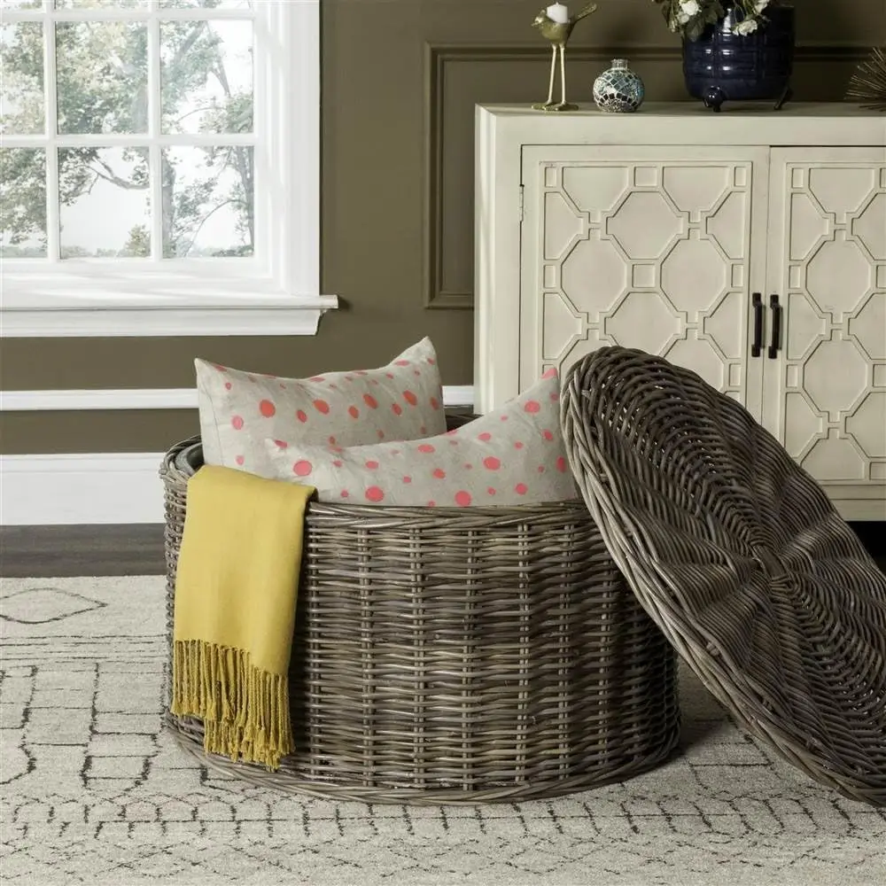 [Getrokken prijs! ] Home Collection salontafel, grijs, 28,5 x 28,5 x 17 inch