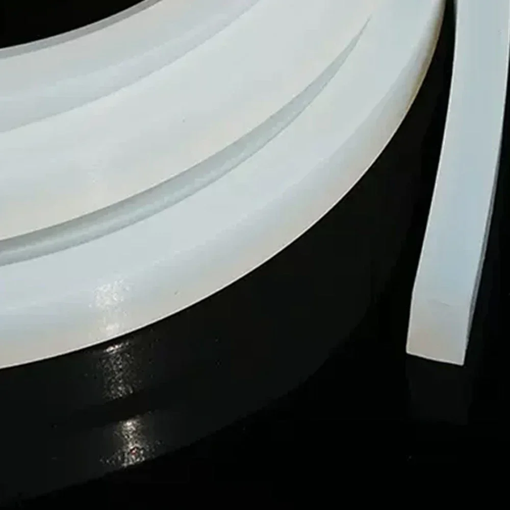 10X10mm High Quality Square Silicone Strip Silica Rod Silicon Cord Silicone Bar, Milky White Color 1meter