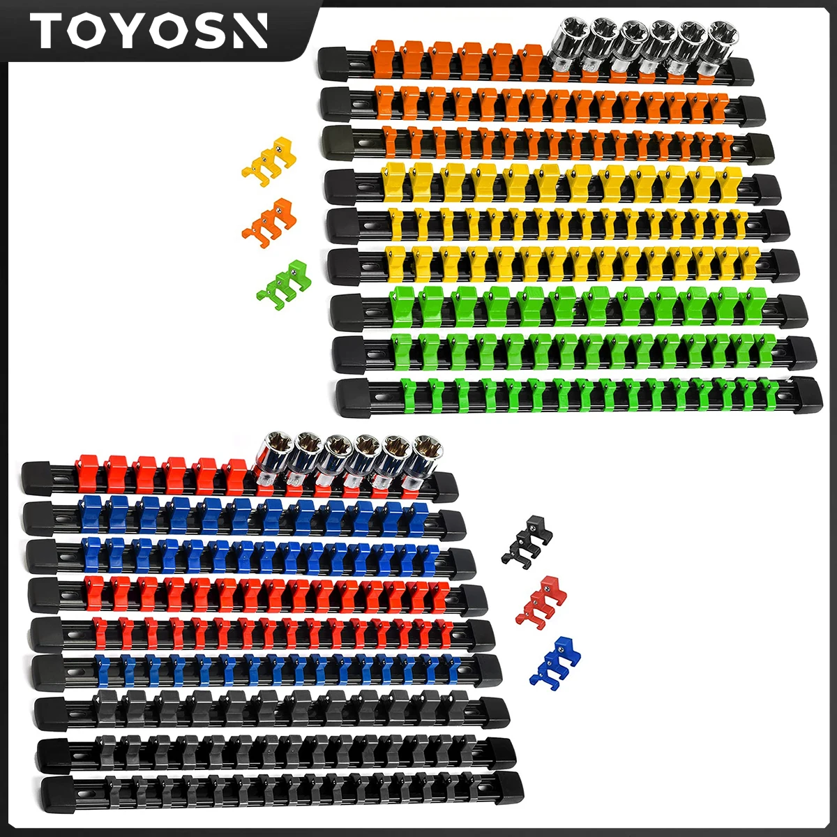 porta chaves traight plastico universal socket organizer rail bracket ferramentas de reparo socket wall wrench 1 01