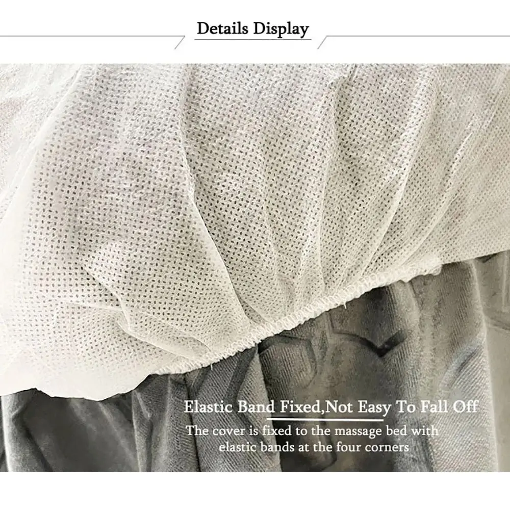 10Pcs/Pack Non-woven Fabric Disposable Bed Cover 100x215cm Open Hole Bed Sheets Breathable Soft Elastic Bedspread