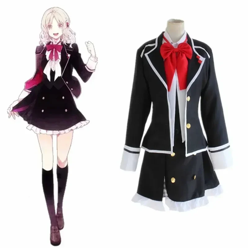 

FC6Komori Yui Cosplay Anime DIABOLIK LOVERS Costumes Halloween Carnival Women Uniforms Komori Yui Full set School Uniforms@FC8！