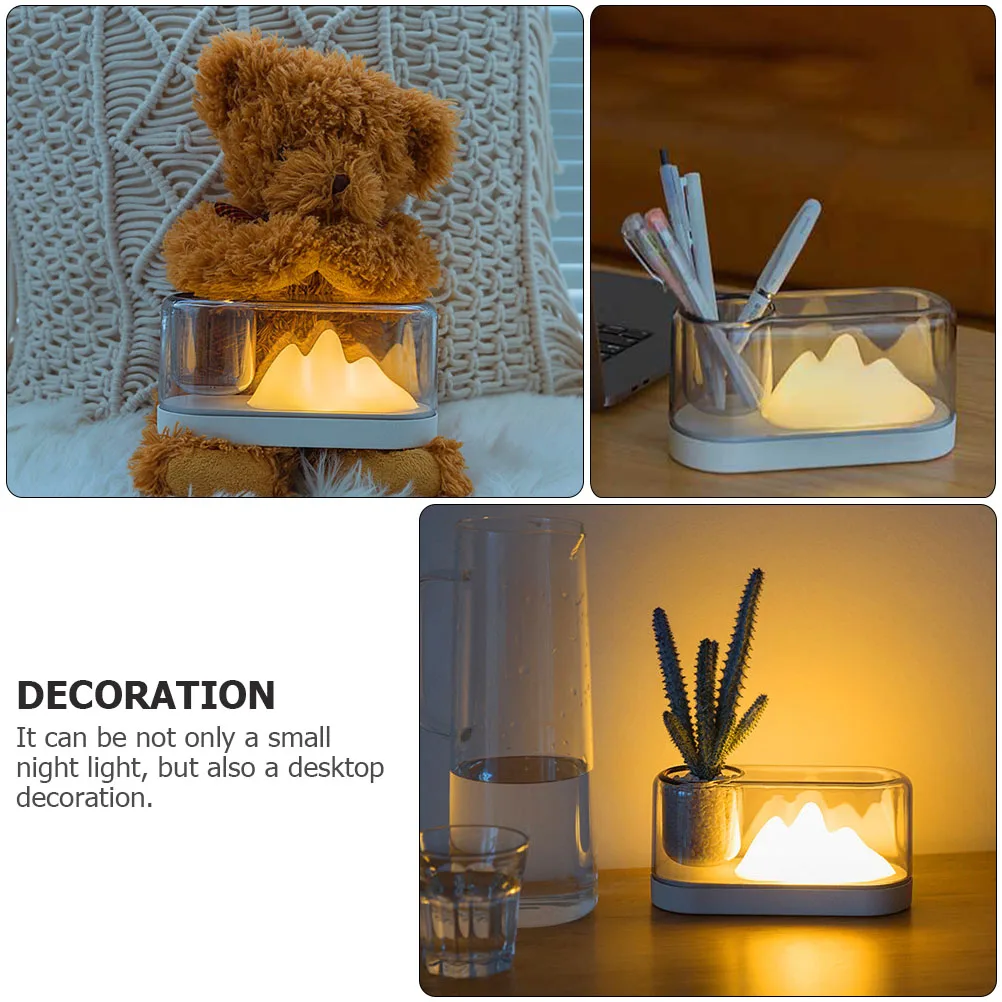 

Read The Night Light 3D Bedside Desk Lamp Mountain Shape Visual Plastic Desktop