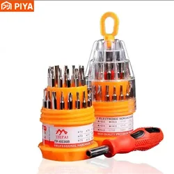 31 Pcs IN 1 Precise Chrome Vanadium DIY Screwdriver Bit And Ratchet Screwdriver Pocket Precision Screwdriver Set For Car Tablet