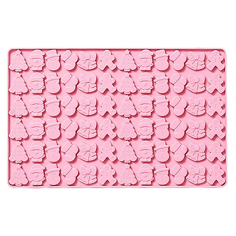 Microwave Safe Silicone Mold 72-cavity Christmas Silicone Molds Set Mini Holiday Shapes Chocolate Candy Fondant Mold High