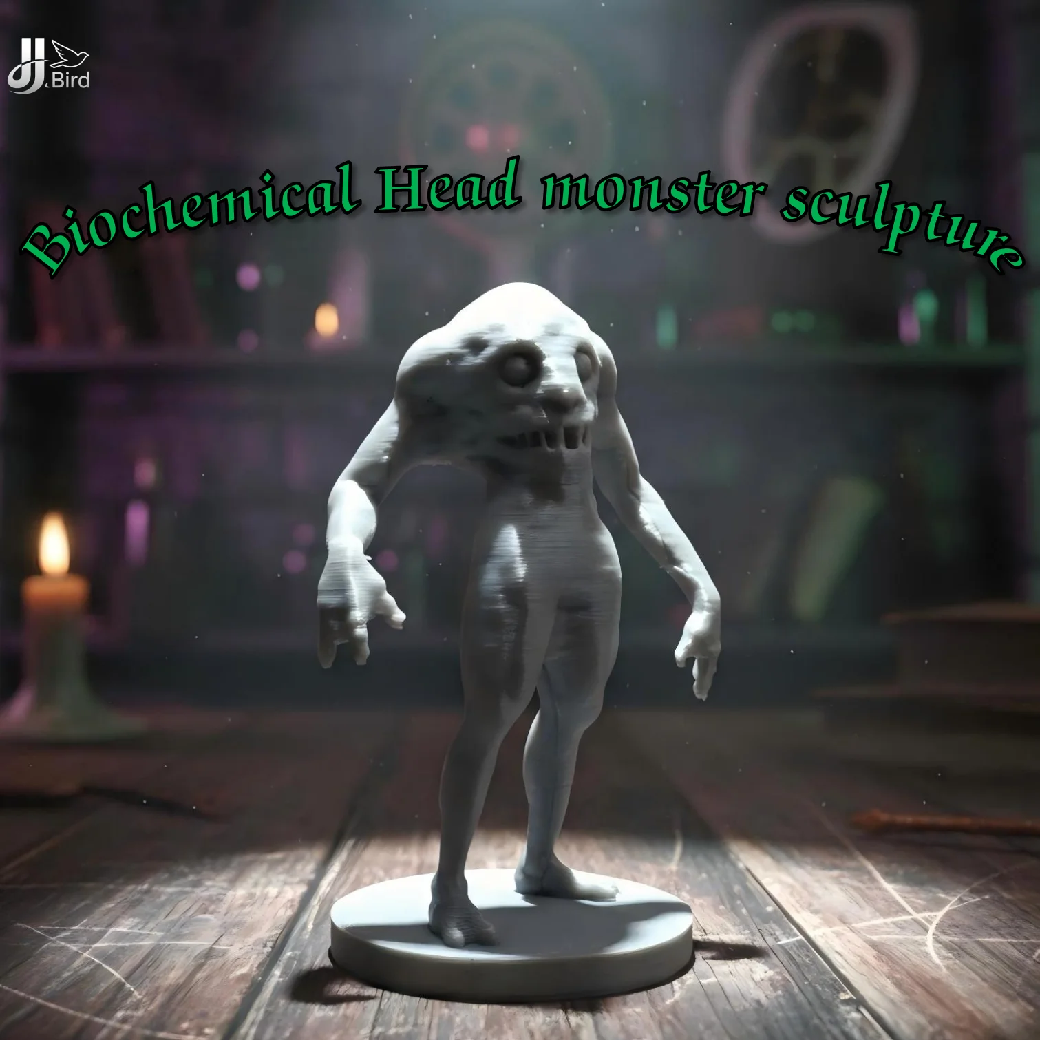 1pc Headless Monster Statue, Chest-Face Creature with Twisted Posture. Expertly Crafted Eerie Details. view 2