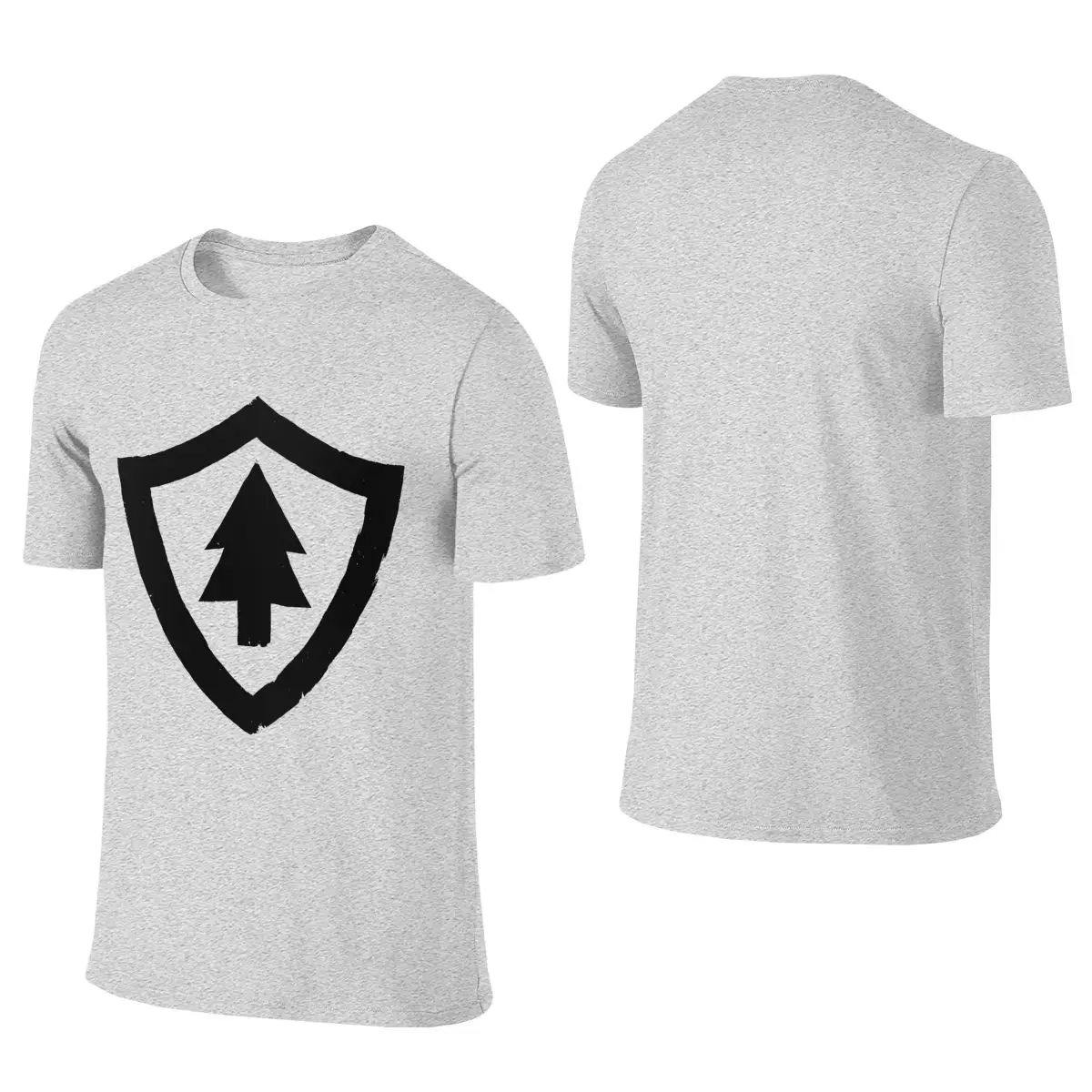 Firewatch Shield Logo Slimming Reversible T-shirt Niche Lazy Style   Cotton Tee