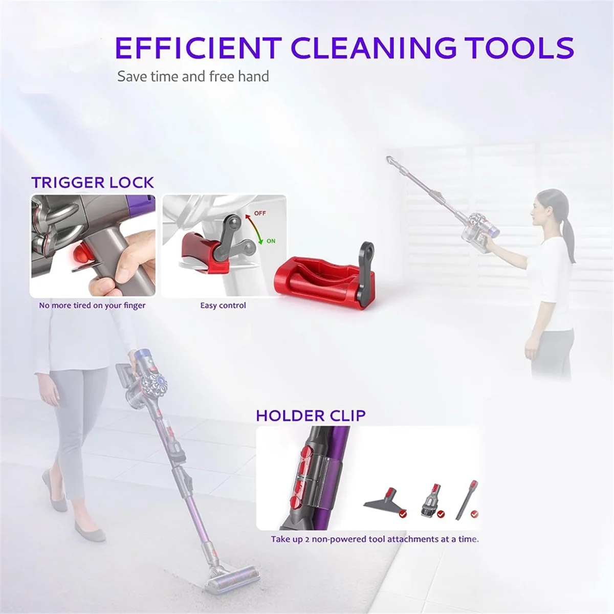 ไม้กายสิทธิ์แบบพับได้สําหรับ Dyson V7V8V10 V11 V15 เครื่องดูดฝุ่นไร้สายอุปกรณ์เสริม,Quick Release Wand เปลี่ยน—A19G